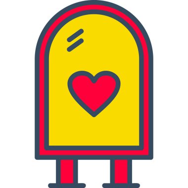 Şirin bir çizgi film simgesinin vektör çizimi