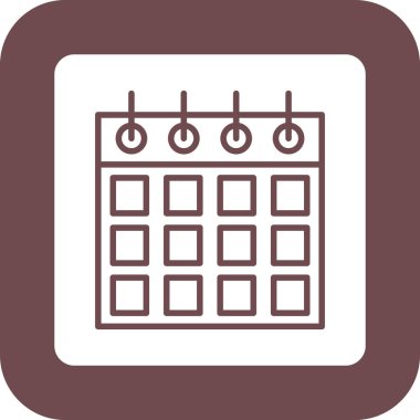 Takvim simgesi, vektör çizimi