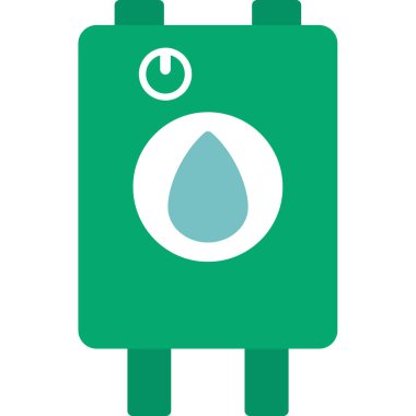 Su damlası ikonu. Web için yeşil vektör simgelerinin basit çizimi