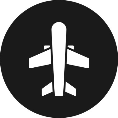Uçak simgesinin vektör illüstrasyonu