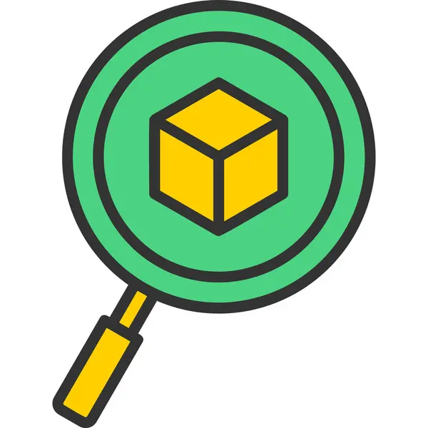 Arama konumu simgesi renk ana hatları vektörü