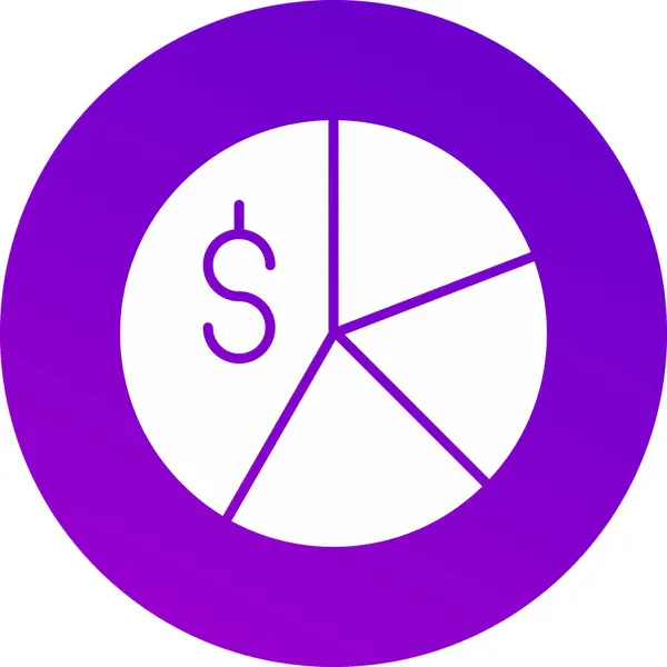 Bir dolar madeni para simgesinin vektör çizimi