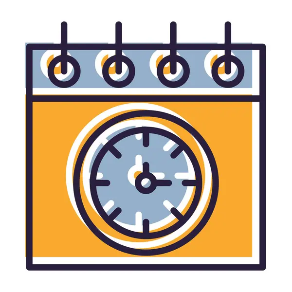 Kronometre simge vektör illüstrasyon tasarımlı takvim