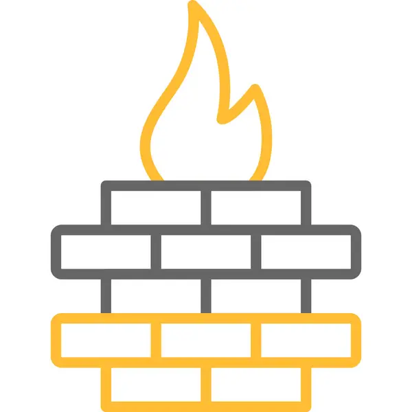 Şömine. Basit resimleme