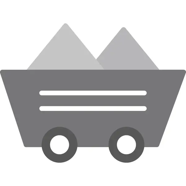 Alışveriş arabasının düz simgesi.