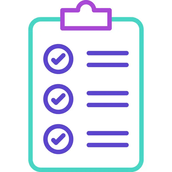 Kontrol listesi. Web simgesi basit illüstrasyon