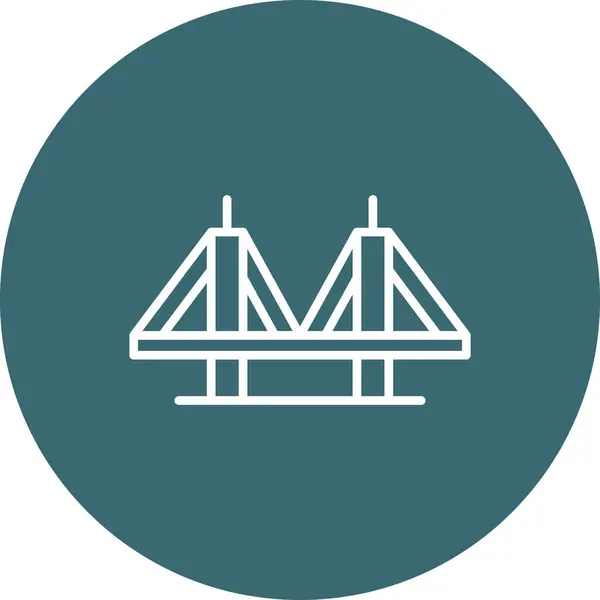 Köprü simgesinin vektör illüstrasyonu