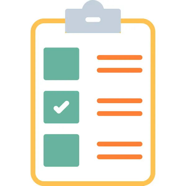 Kontrol Listesi Düz Vektör Simgesi