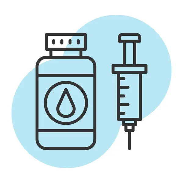 Enjeksiyon renkli vektör simgesi