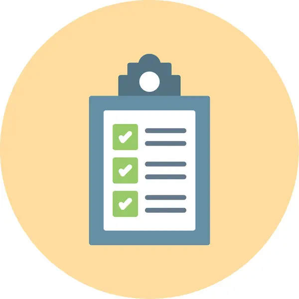 Kontrol listesi simgesinin vektör illüstrasyonu