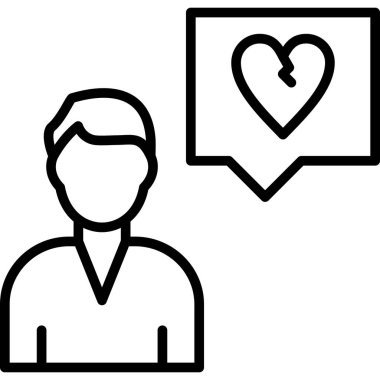 Aşk. Web simgesi basit illüstrasyon