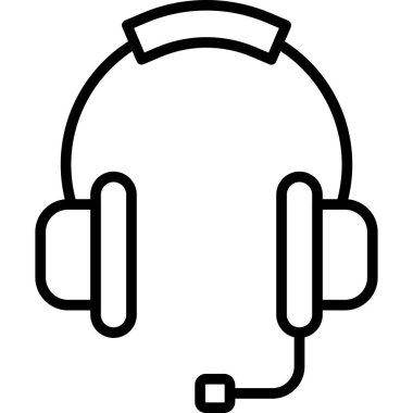 Kulaklık. Web simgesi basit tasarım