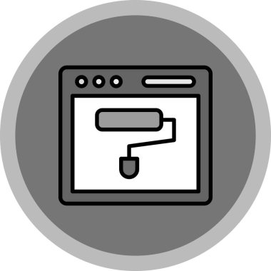 tarayıcı simgesi vektör illüstrasyonu