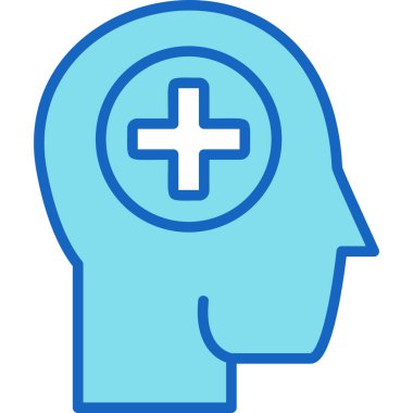 Kafa. Web simgesi basit illüstrasyon