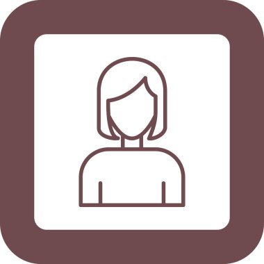 kadın kişi ikon vektör illüstrasyonu