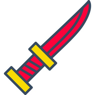 Kılıç. Web simgesi basit illüstrasyon