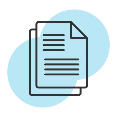 dosya belgesi simgesi, vektör illüstrasyonu