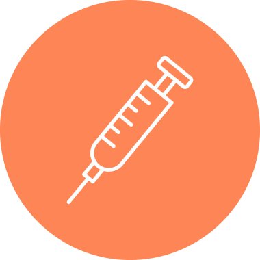 Modern b 'nin vektör illüstrasyonu şırınga ikonundan yoksun