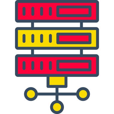 Sunucu. Web simgesi basit illüstrasyon