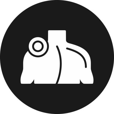 Bir benzin istasyonu simgesinin vektör illüstrasyonu