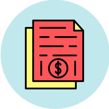 Fatura. Web simgesi basit tasarım