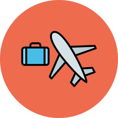 Seyahat simgesinin vektör illüstrasyonu