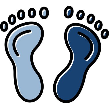 Bir çocuğun ayak izleri.