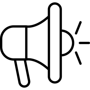 Megafon. Web simgesi basit illüstrasyon