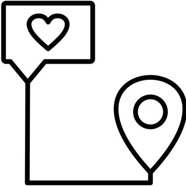 harita konum simgesi ana hat biçiminde