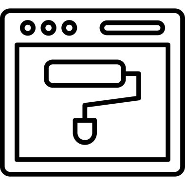 tarayıcı simgesi, vektör illüstrasyonu