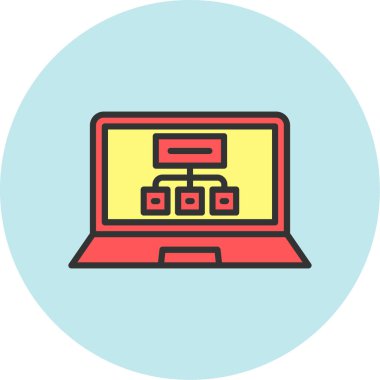 Bilgisayar. Web simgesi basit illüstrasyon