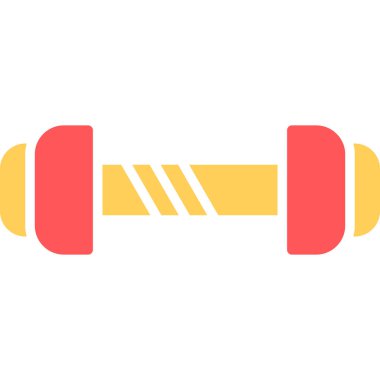 Dumbbell Basit Vektör Simgesi İllüstrasyonu
