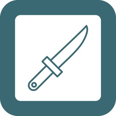 bıçak simgesi soyut arkaplanda izole edildi