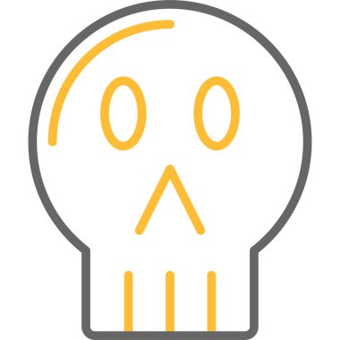 Mum ikonlu cadılar bayramı kafatası, çizgi tasarımı