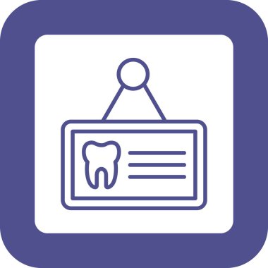 dişçi simgesi, modern vektör illüstrasyonu