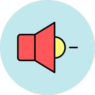 Hoparlör simgesinin vektör çizimi