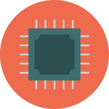 İşlemci. Web simgesi basit illüstrasyon