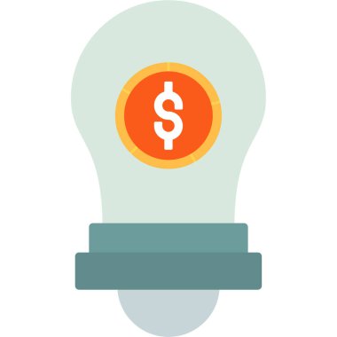 Ampul Düz Vektör Simgesi