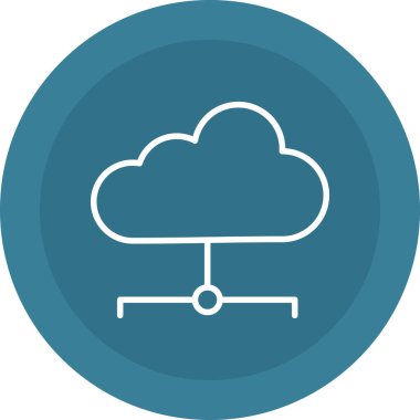 Bulut simgesinin vektör illüstrasyonu