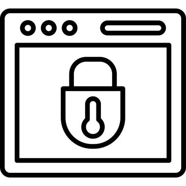 Kilit. Web simgesi basit tasarım