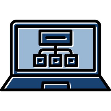 Bilgisayar ekranı simgesi. Web tasarımı için bilgisayar monitörü vektör simgesinin özeti