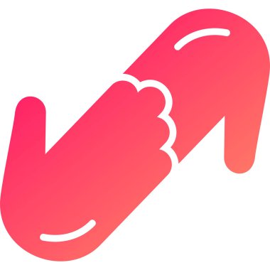 El ele tutuşan parmak simgesi, vektör illüstrasyon tasarımı