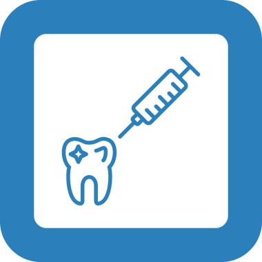Diş bakımı. Web simgesi basit illüstrasyon