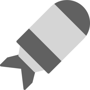 Roket. Web simgesi basit illüstrasyon