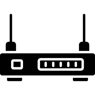 Yönlendirici simgesi. Yönlendirici vektör simgesi web için basit örnek