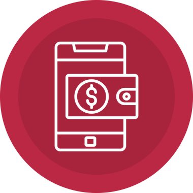 Para simgesinin vektör illüstrasyonu