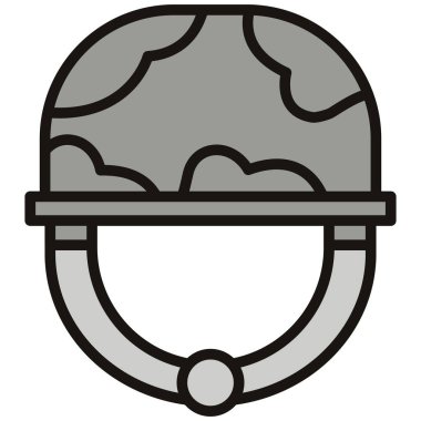 Miğfer simgesi vektör çizimi