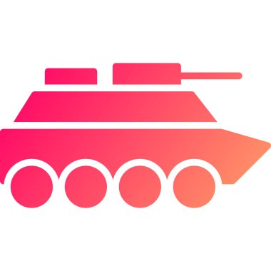 askeri tank simgesi vektör çizimi