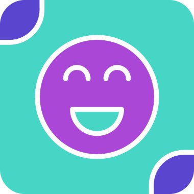 Mutlu yüz simgesi, vektör çizimi