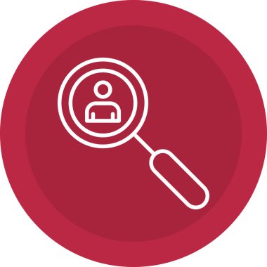 Büyüteç, yakınlaştırma vektör çizgisi simgesi, düzenlenebilir vuruş, piksel mükemmel.